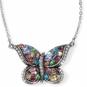 Brighton butterfly crystal necklace